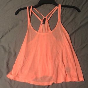 Peach cropped tank top